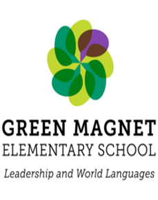 Green Elementary Logo with the school name